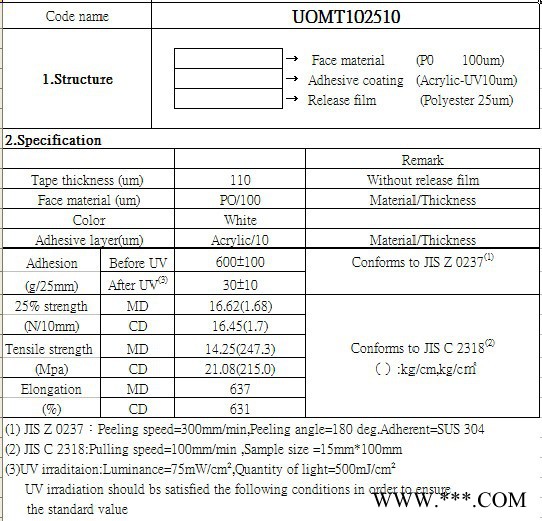 供应昆山德品包装UTGT102520UV切割胶带硅片切割PCB板切割图2