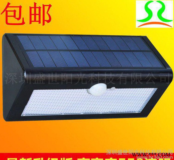 led太阳能灯 超亮人体感应壁灯 庭院景观灯户外防水花园照明图2