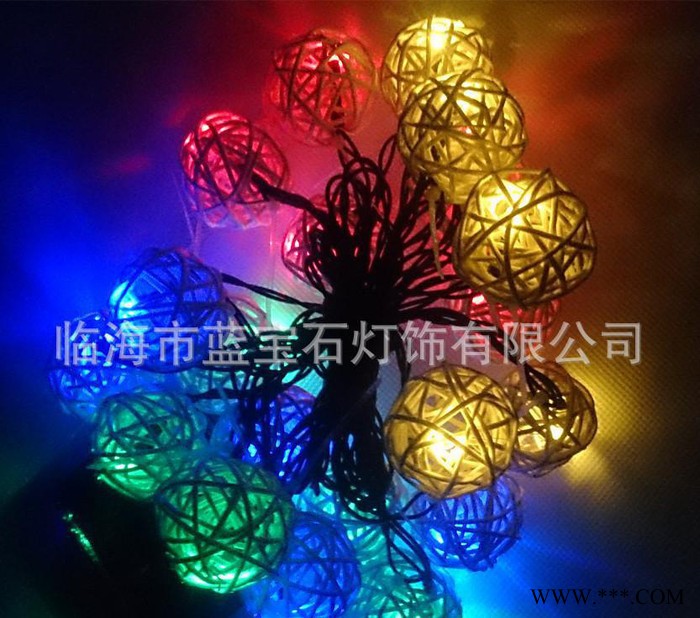 诚信太阳能灯串 LED节日彩灯 圣诞装饰 藤球串灯图2