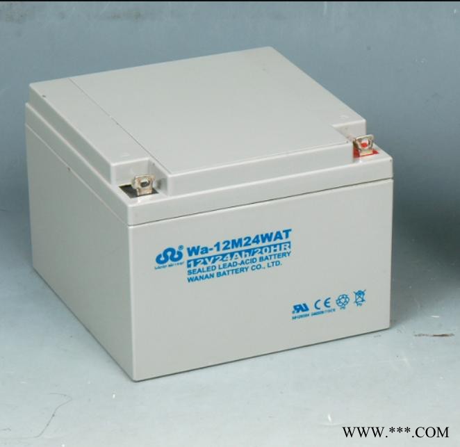 常德市WA-12M24AC万安免维护蓄电池12V24AH经销商太阳能电池