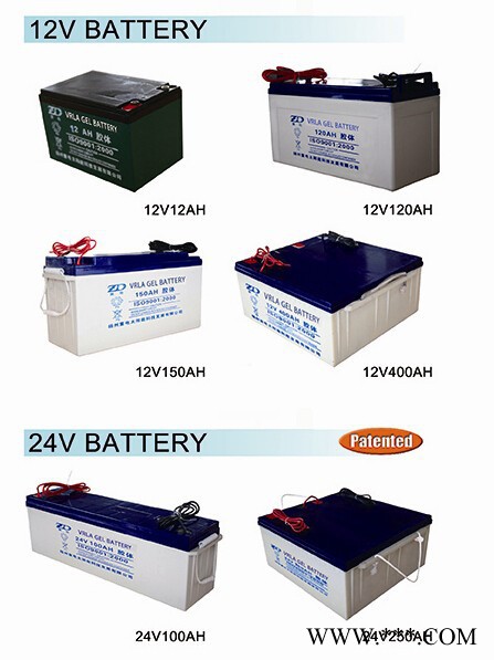 江苏重电太阳能路灯用12V80AH胶体蓄电池