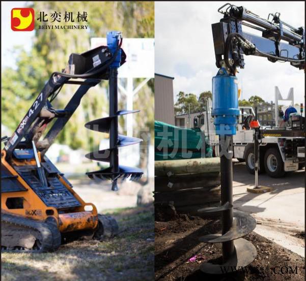 小型太阳能光伏发电系统地基桩用的挖掘机液压打桩机图3