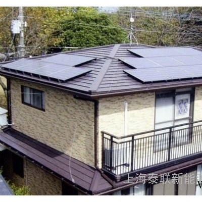 泰联10KW上海别墅屋顶太阳能光伏发电站系统安装