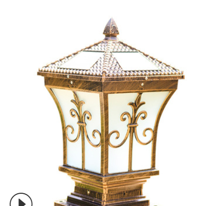 太阳能市电两用户外别墅定制柱头灯 景观庭院酒店花园工厂围墙灯图2