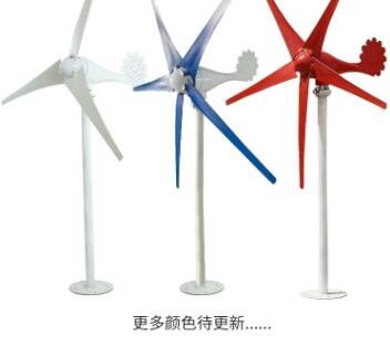 小太阳型水平轴微型风力发电机100W风光互补路灯监控 风能发电机图2