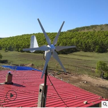 厂家批发300W风力发电机风光互补路灯监控12V用风机家用风电设备图2