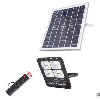 新款雷达感应太阳能投光灯solar flood light 户外庭院广场照明灯