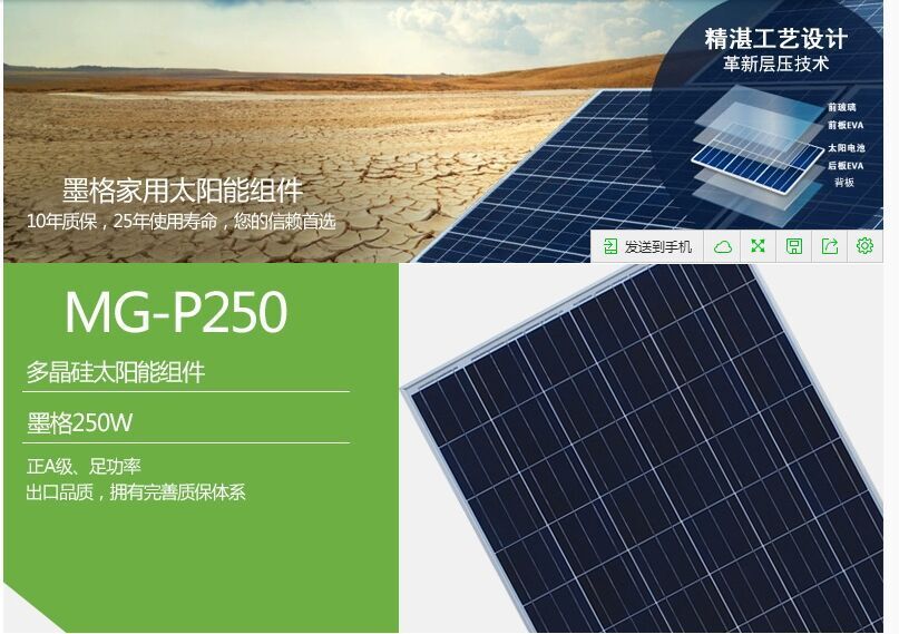 主图250W多晶海报