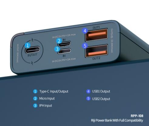 REMAX博迪手机移动电源大容量多usb输出口充电宝大容量20000mAh