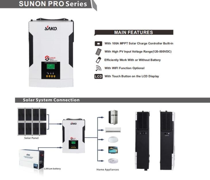 SAKO逆变器 太阳能离网正弦波逆控一体机3500W5500W光伏逆变器图2