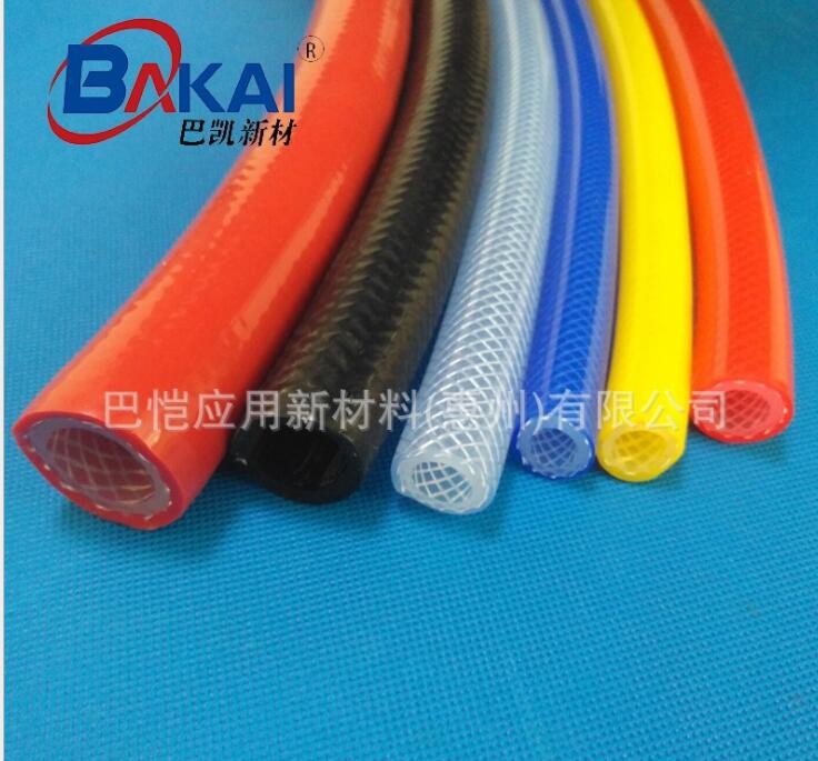 供应三层复合硅胶增强编织管耐高压夹纱硅胶管网纹管硅胶包纱管图2