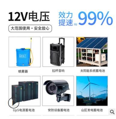 12V7AH铅酸蓄电池摆地摊夜市灯户外照明UPS电源消防报警移动电源图2
