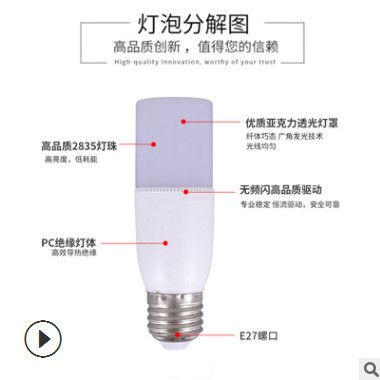 LED灯泡 E27超亮小体积球泡灯led室用无频闪恒流高富帅灯泡 110V图3