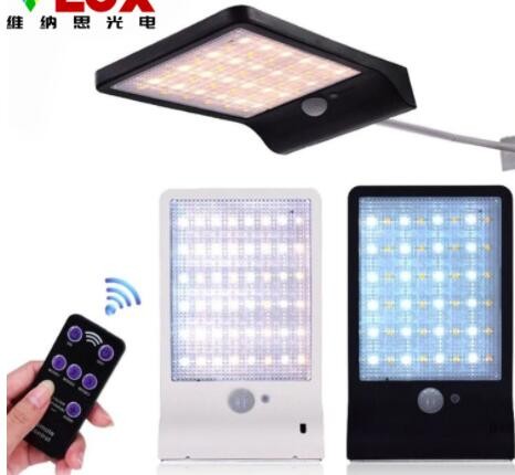 太阳能灯户外防水人体感应48LED路灯室外野营超亮超薄遥控壁灯图3