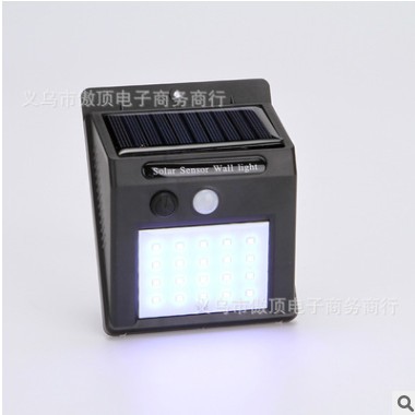 跨境太阳能壁灯212LED人体感应壁灯 114LED庭院灯20LED防水小路灯图3