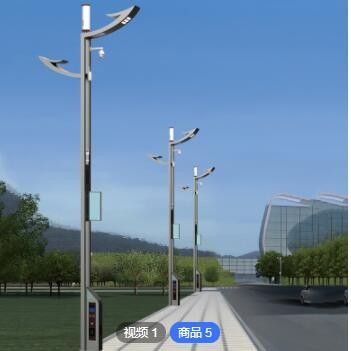 厂家定 制智慧城市路灯智能灯杆带显示屏广播5g基站城市led照明灯