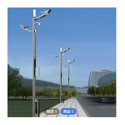 厂家定 制智慧城市路灯智能灯杆带显示屏广播5g基站城市led照明灯