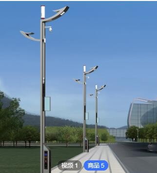 厂家定 制智慧城市路灯智能灯杆带显示屏广播5g基站城市led照明灯图3