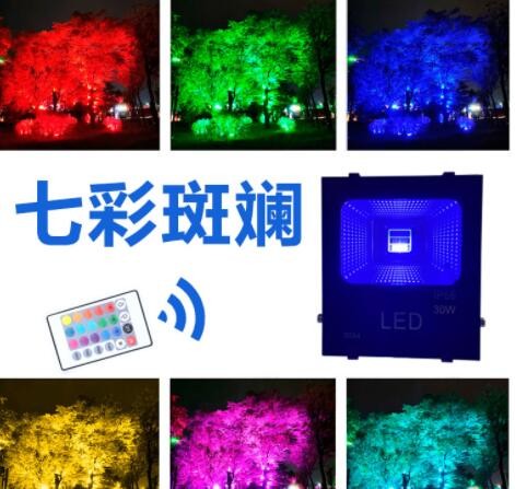 新款热销室外七彩投光灯户外RGB泛光灯公园亮化工程防水LE图2