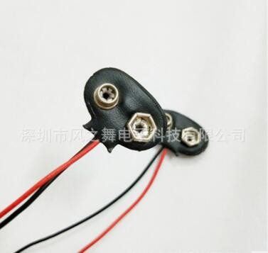 厂家直销9V电池扣线 电池扣子带引线 I型T型15CM9V电池座9v电池扣图2