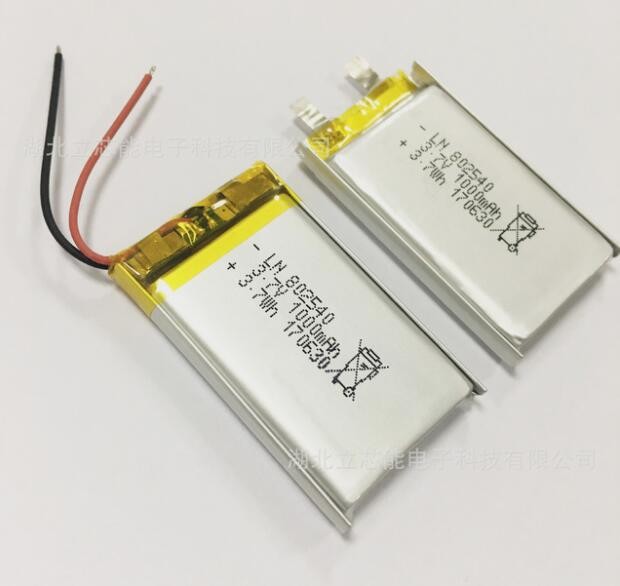 聚合物锂电池工厂802540 3.7v 850mah充电电动工具测量仪器补水仪