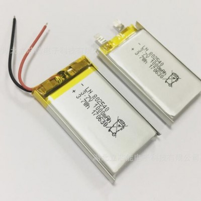 聚合物锂电池工厂802540 3.7v 850mah充电电动工具测量仪器补水仪