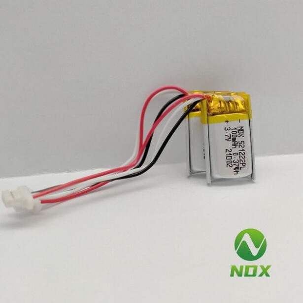 聚合物锂电池521222-100mAh3.7V迷你手持风扇充电电池工厂现货图2