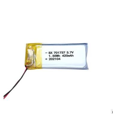 美容仪聚合物锂电池701737-420mAh 3.7v防雾霾智能口罩 并联电池图2