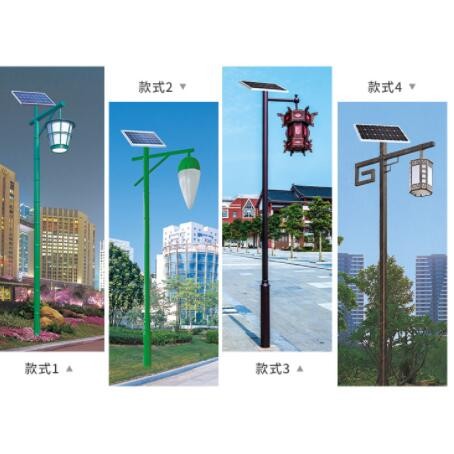 庭院灯户外3米景观灯led公园小区防水复古灯笼中式仿古太阳能路灯图3