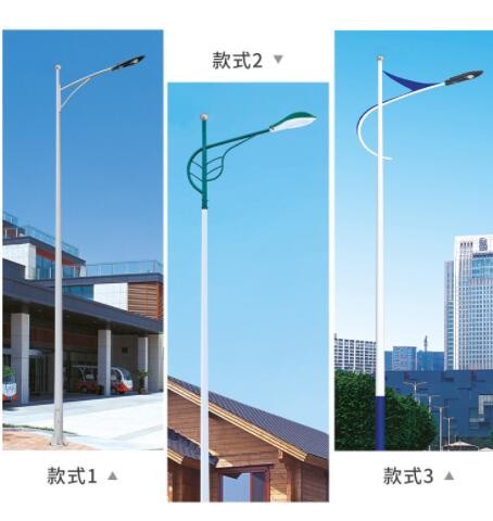 新农村道路路灯亮化路灯杆6米人字臂海螺臂含地笼LED市电路中国结图3