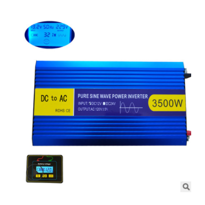 纯正玄波逆变器3500W 带LCD显示足功率欧规逆变器 带LCD线控开关