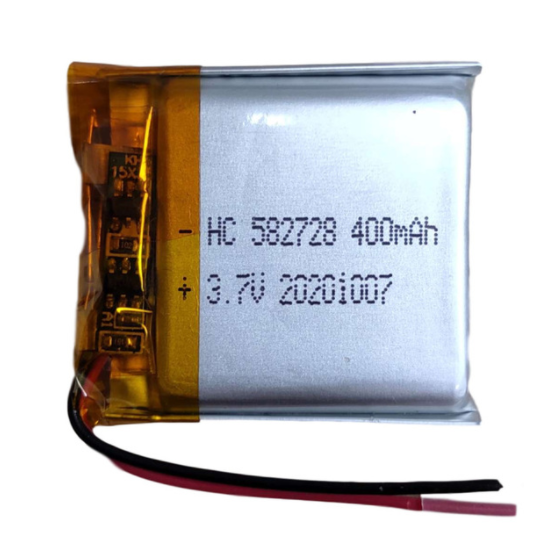 厂家582728聚合物理电池400mah3.7v锂电池智能手表稳定器电池
