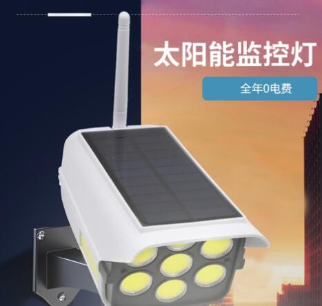 跨境专供太阳能仿真监控假摄像头太阳能感应灯室外人体感应灯路灯图3