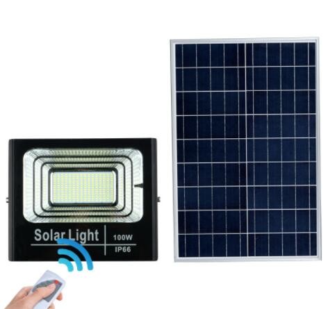 太阳能灯庭院灯 LED太阳能投光灯新农村家用太阳能路灯100W投光灯图3