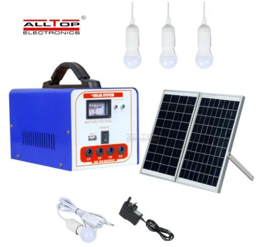 太阳能家用系统蓄电池18v30W小系统发电机组移动电源发电户外照明图2