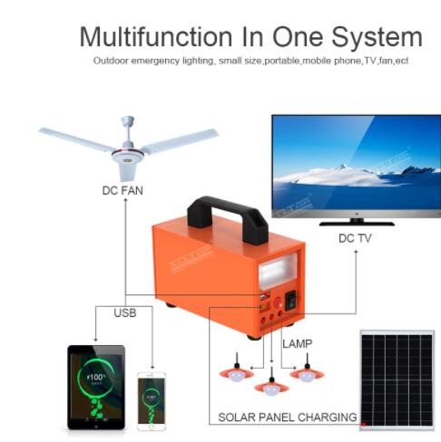 太阳能灯家用磷酸锂光源款小系统12V60W发电储电发电机组移动电源图3