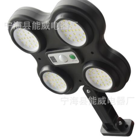 太阳能新款人体感应壁灯4头可调光围墙路灯过道庭院灯新能源 跨境图2