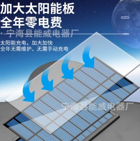 人体感应灯太阳能充电壁灯新农村双室外照明路灯庭院灯遥控安防灯图3