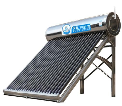 天孜厂家广东外贸新型不锈钢太阳能热水器家用一体式玻璃管真空管图2