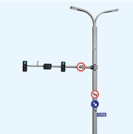 厂家定制多性能综合杆 道路信号杆交通指示牌杆监控杆综合共杆图1