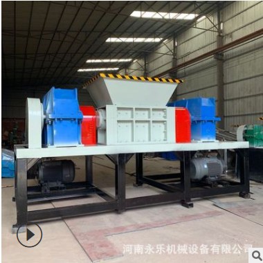 机头料粉碎机设备 编织袋大棚薄膜破碎机 永乐双轴800重型撕碎机图3