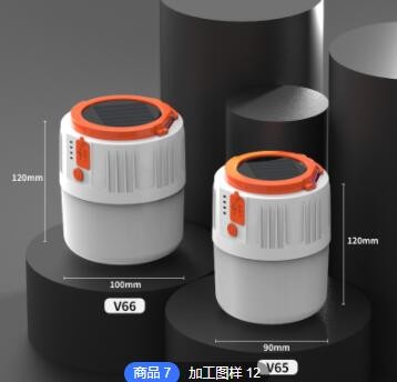 加工定制太阳能充电野营LED可移动户外球泡灯夜市摆摊地摊灯图3