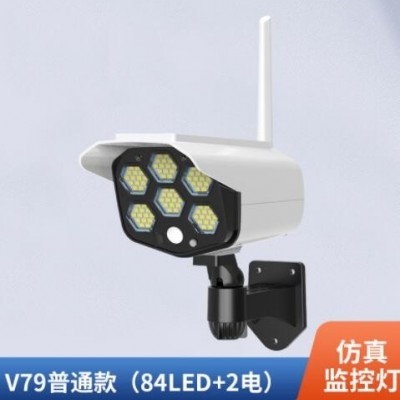 厂家批发太阳能监控路灯防水壁挂式庭院灯仿真人体感应照明灯