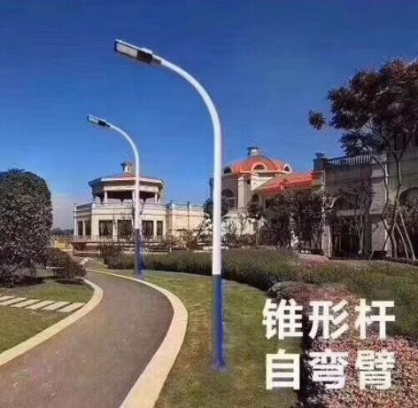 厂家直供扬州热镀锌板生产 户外照明路灯灯杆6米A字臂锥形杆图2