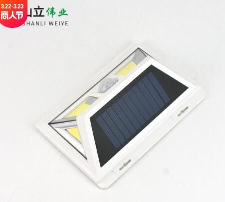 厂家直销 太阳能COB感应壁灯 人体感应灯泛光 灯路灯过道灯图3