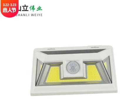 厂家直销 太阳能COB感应壁灯 人体感应灯泛光 灯路灯过道灯图2