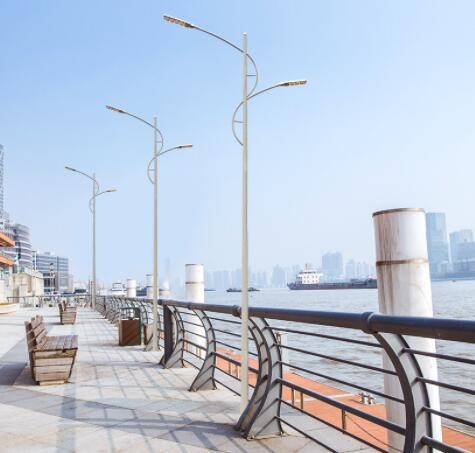 厂家批发城市道路照明高低臂双头市电led路灯市政工程户外灯具8米图3