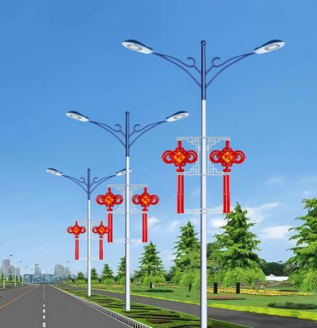 新款LED中国结户外杆子6米发光装饰灯笼市电市政建设道路照明图3
