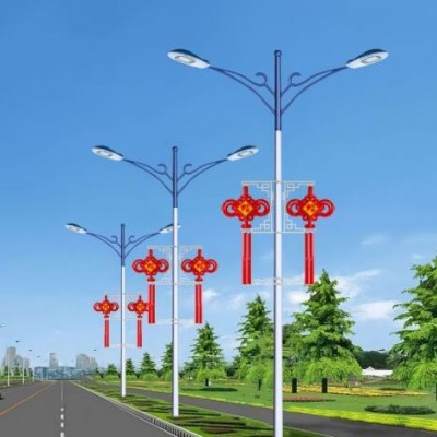 新款LED中国结户外杆子6米发光装饰灯笼市电市政建设道路照明