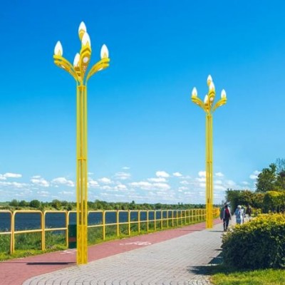 批发市政工程灯具led玉兰灯四叉五火灯头6 7 8米广场道路照明光源